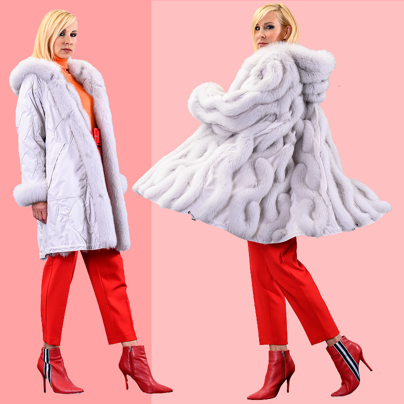 Длинная куртка из микрофибры